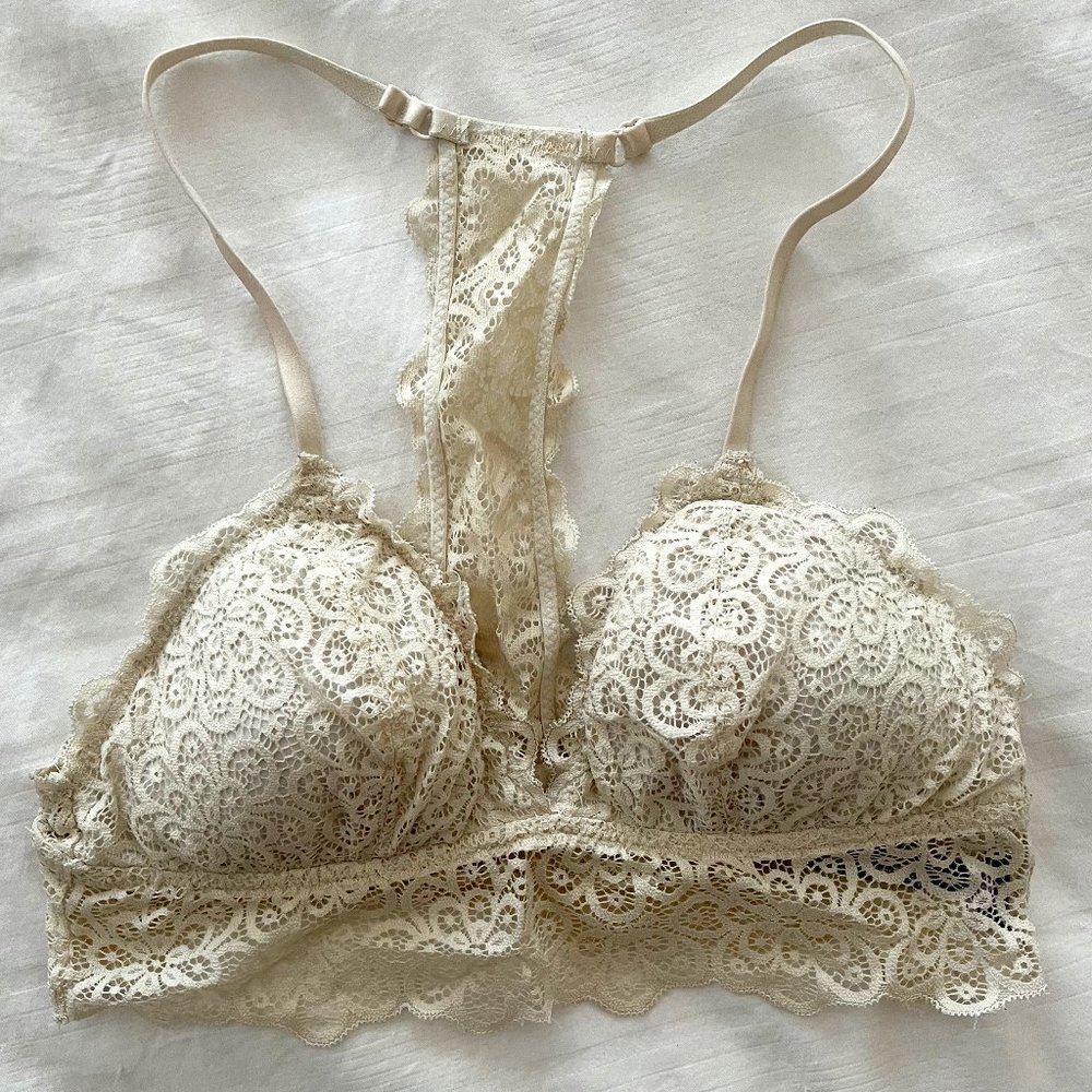 Lacy Cream Aerie Bralette